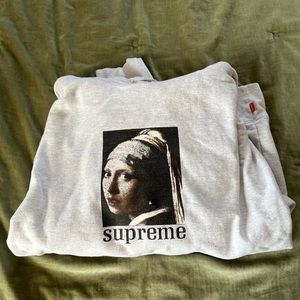 Supreme girl with pearl earring hoodie!